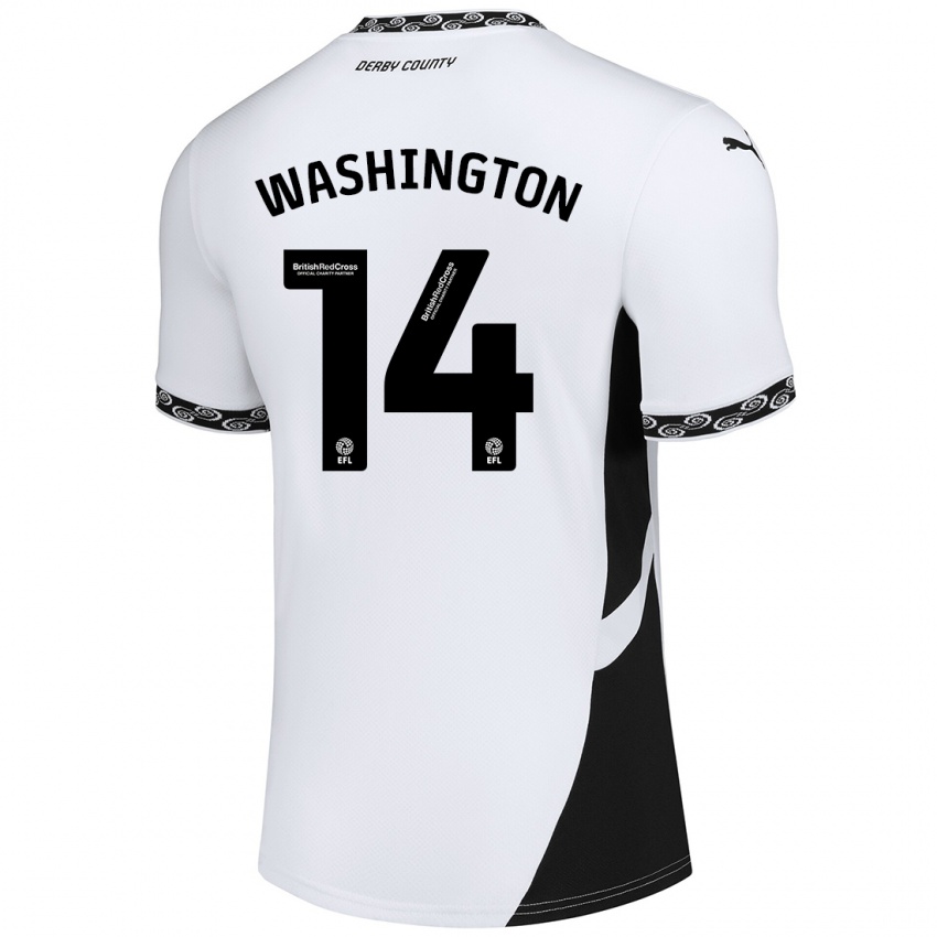 Lapset Conor Washington #14 Valkoinen Musta Kotipaita 2024/25 Lyhythihainen Paita T-Paita