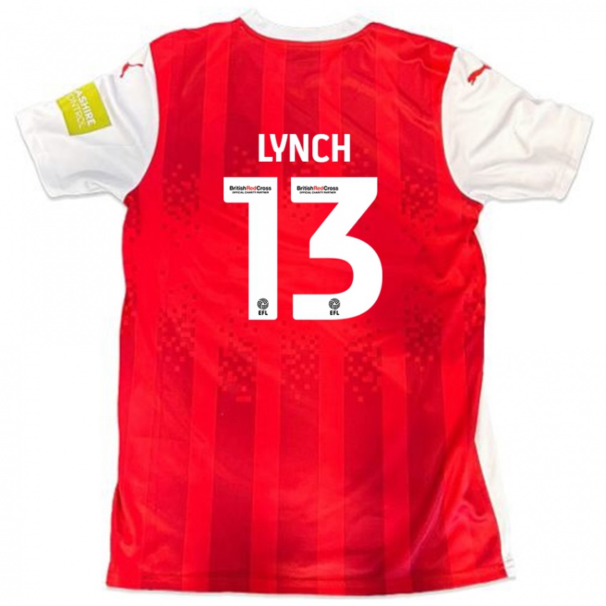 Lapset Jay Lynch #13 Punainen Valkoinen Kotipaita 2024/25 Lyhythihainen Paita T-Paita