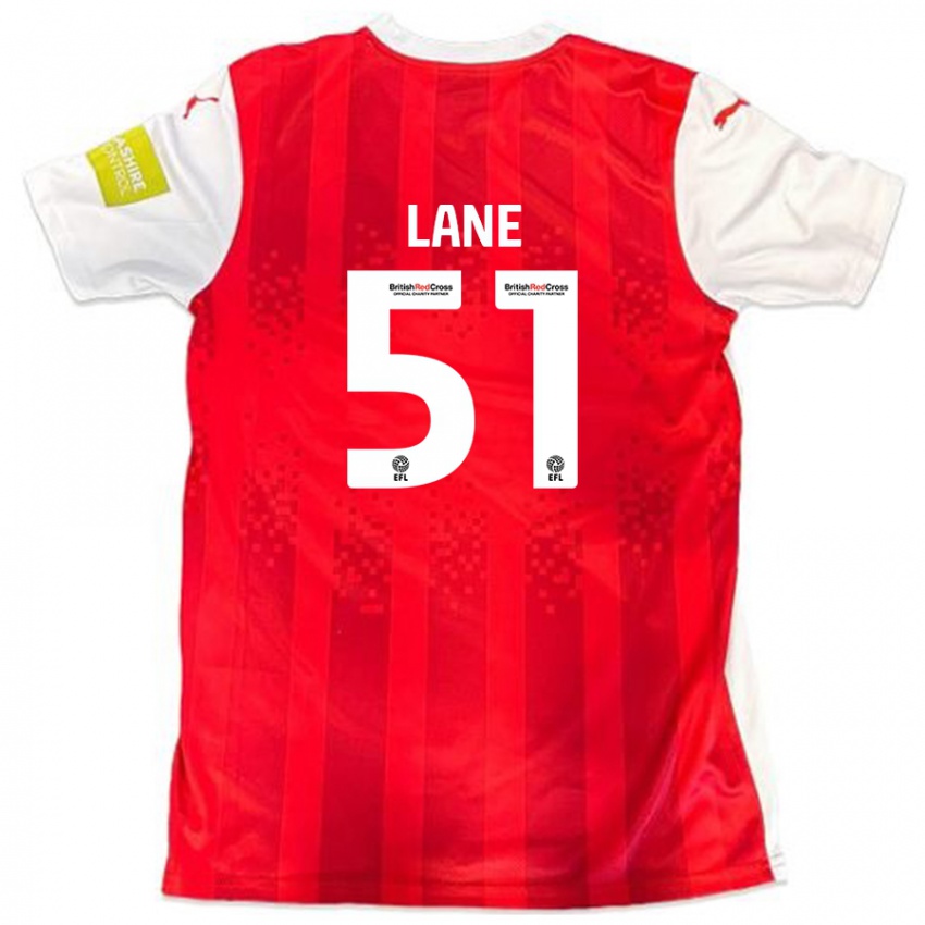 Lapset Mikey Lane #51 Punainen Valkoinen Kotipaita 2024/25 Lyhythihainen Paita T-Paita