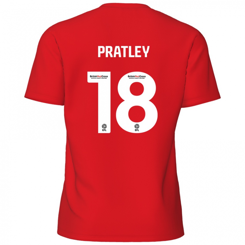 Lapset Darren Pratley #18 Punainen Kotipaita 2024/25 Lyhythihainen Paita T-Paita