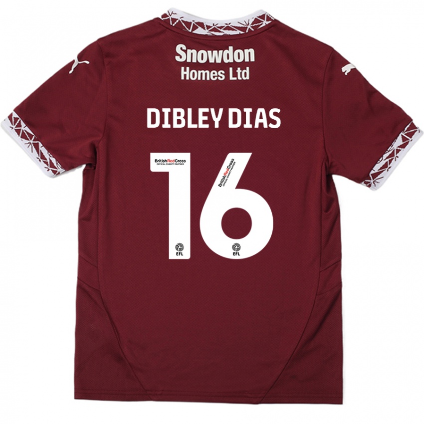 Lapset Matt Dibley-Dias #16 Burgundia Kotipaita 2024/25 Lyhythihainen Paita T-Paita