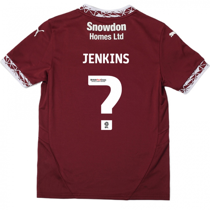 Lapset Leo Jenkins #0 Burgundia Kotipaita 2024/25 Lyhythihainen Paita T-Paita