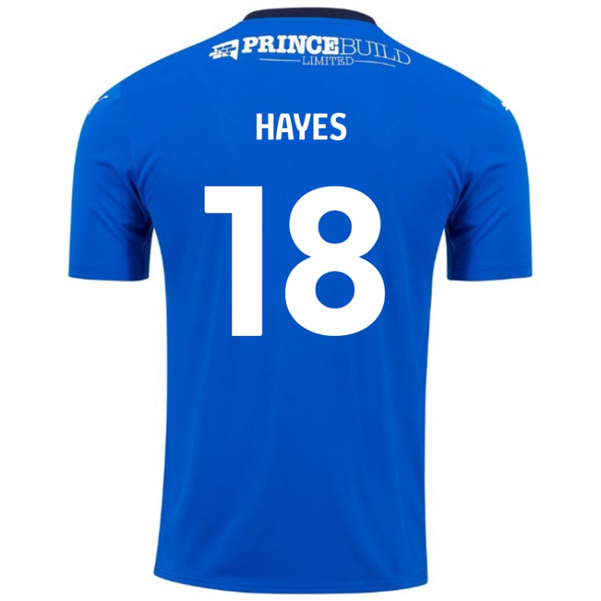 Lapset Cian Hayes #18 Sininen Valkoinen Kotipaita 2024/25 Lyhythihainen Paita T-Paita