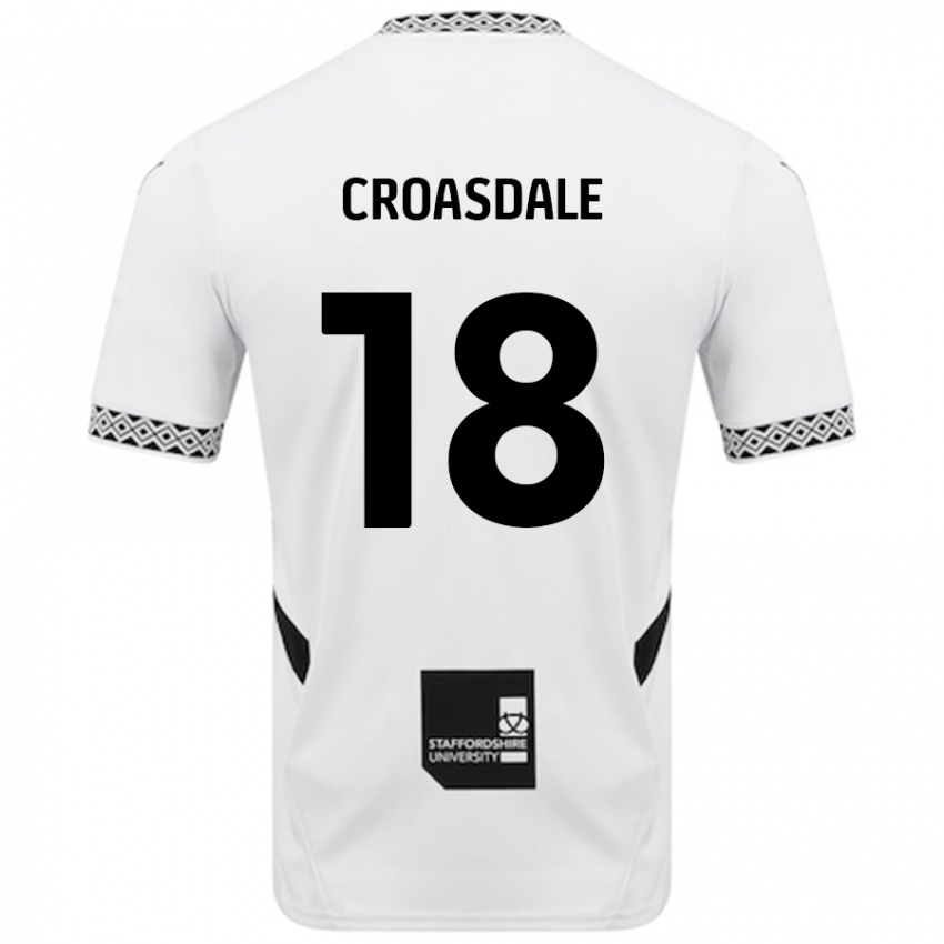 Lapset Ryan Croasdale #18 Valkoinen Kotipaita 2024/25 Lyhythihainen Paita T-Paita