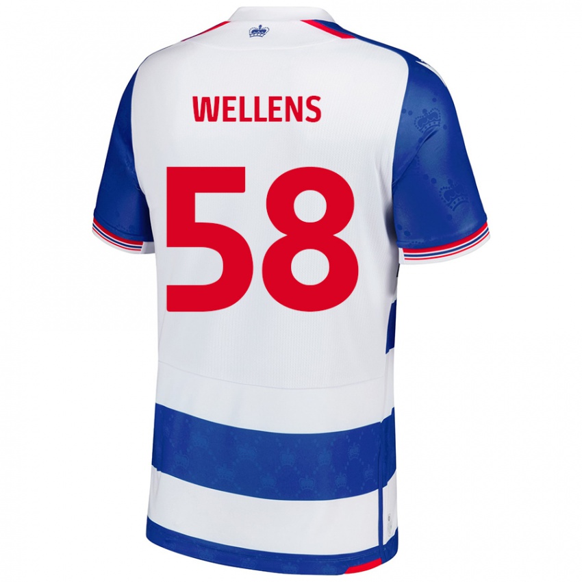 Lapset Charlie Wellens #58 Sininen Valkoinen Kotipaita 2024/25 Lyhythihainen Paita T-Paita