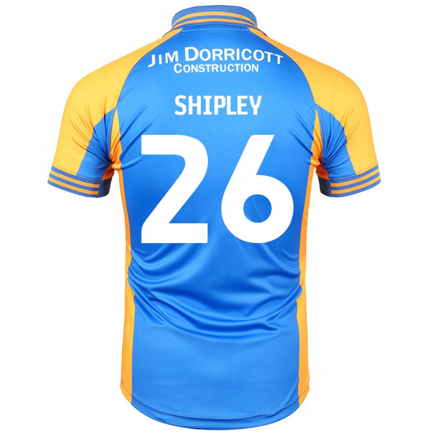 Lapset Jordan Shipley #26 Sininen Keltainen Kotipaita 2024/25 Lyhythihainen Paita T-Paita