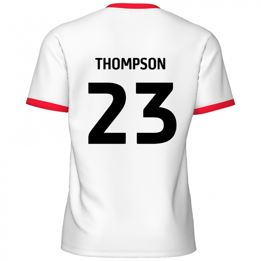 Lapset Louis Thompson #23 Valkoinen Punainen Kotipaita 2024/25 Lyhythihainen Paita T-Paita