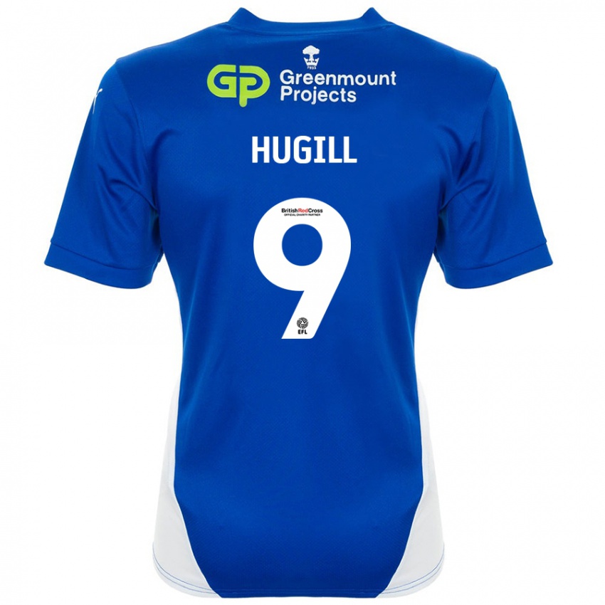 Lapset Joe Hugill #9 Sininen Valkoinen Kotipaita 2024/25 Lyhythihainen Paita T-Paita