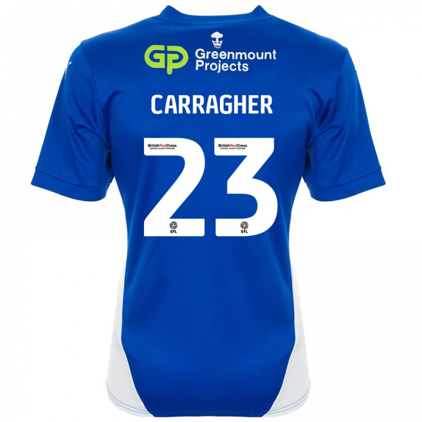 Lapset James Carragher #23 Sininen Valkoinen Kotipaita 2024/25 Lyhythihainen Paita T-Paita