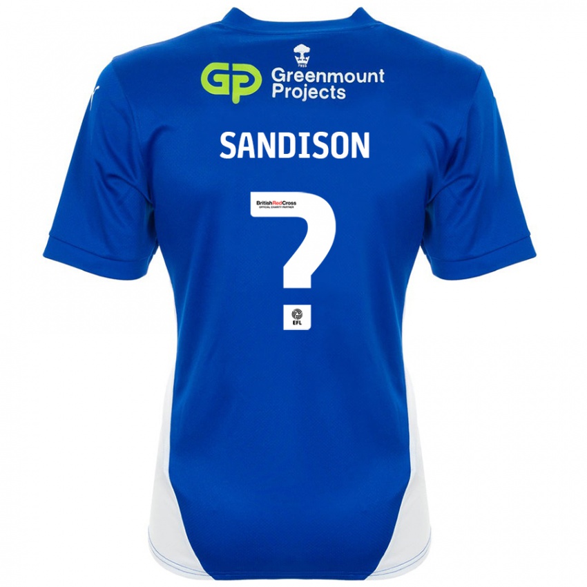 Lapset Nathan Sandison #0 Sininen Valkoinen Kotipaita 2024/25 Lyhythihainen Paita T-Paita