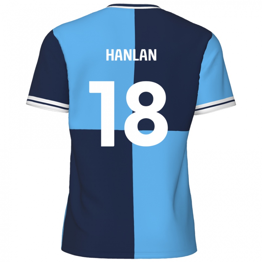 Lapset Brandon Hanlan #18 Taivaansininen Tummansininen Kotipaita 2024/25 Lyhythihainen Paita T-Paita