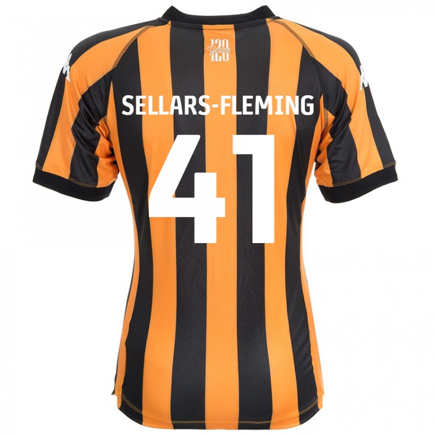 Lapset Tyrell Sellars-Fleming #41 Musta Amber Kotipaita 2024/25 Lyhythihainen Paita T-Paita