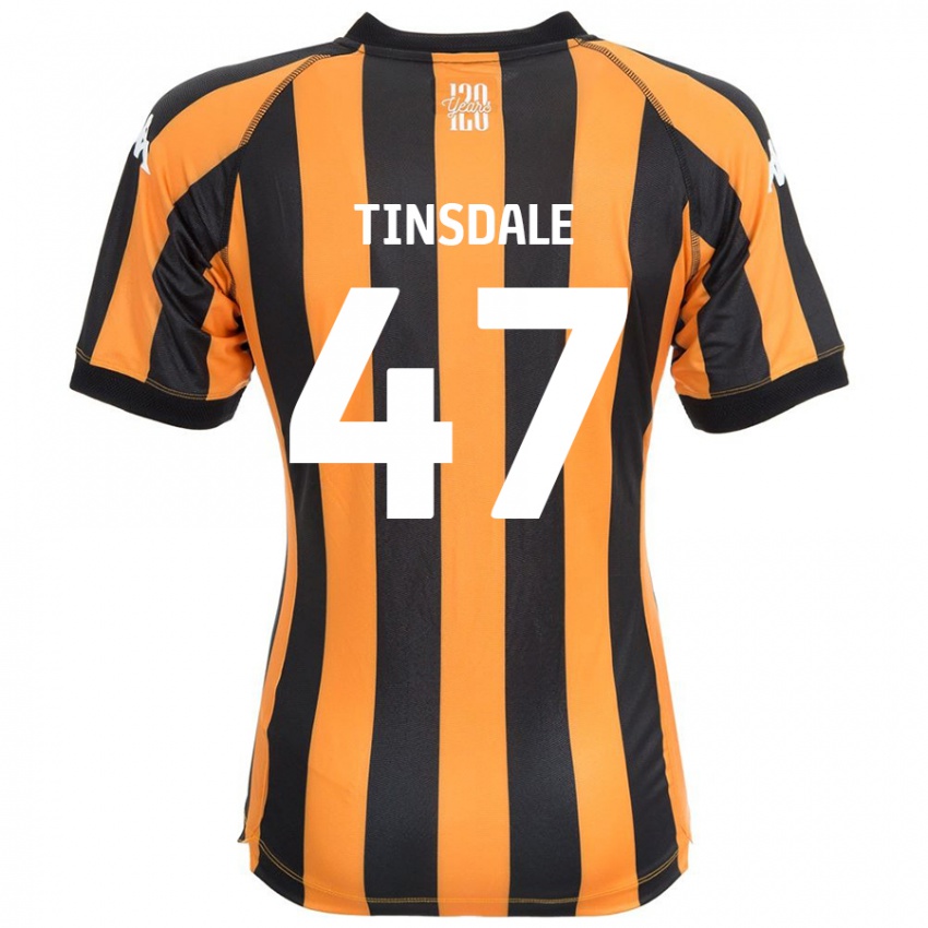 Lapset Nathan Tinsdale #47 Musta Amber Kotipaita 2024/25 Lyhythihainen Paita T-Paita