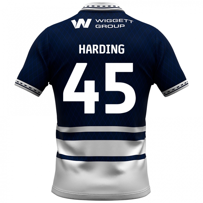 Lapset Wes Harding #45 Tummansininen Valkoinen Kotipaita 2024/25 Lyhythihainen Paita T-Paita