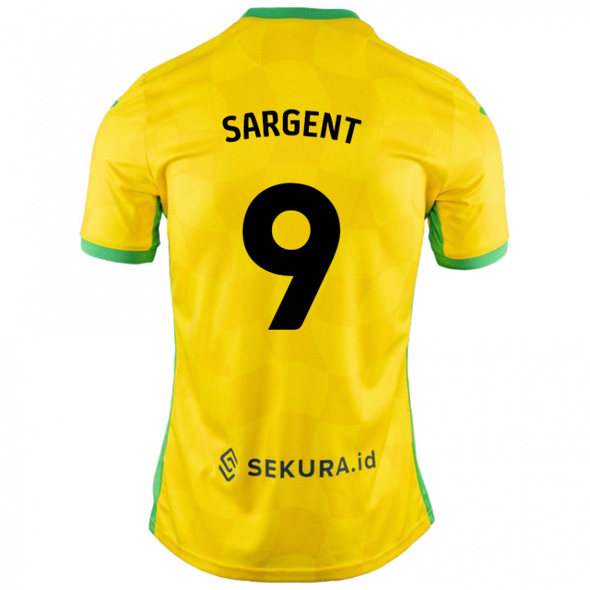 Lapset Josh Sargent #9 Keltainen Vihreä Kotipaita 2024/25 Lyhythihainen Paita T-Paita