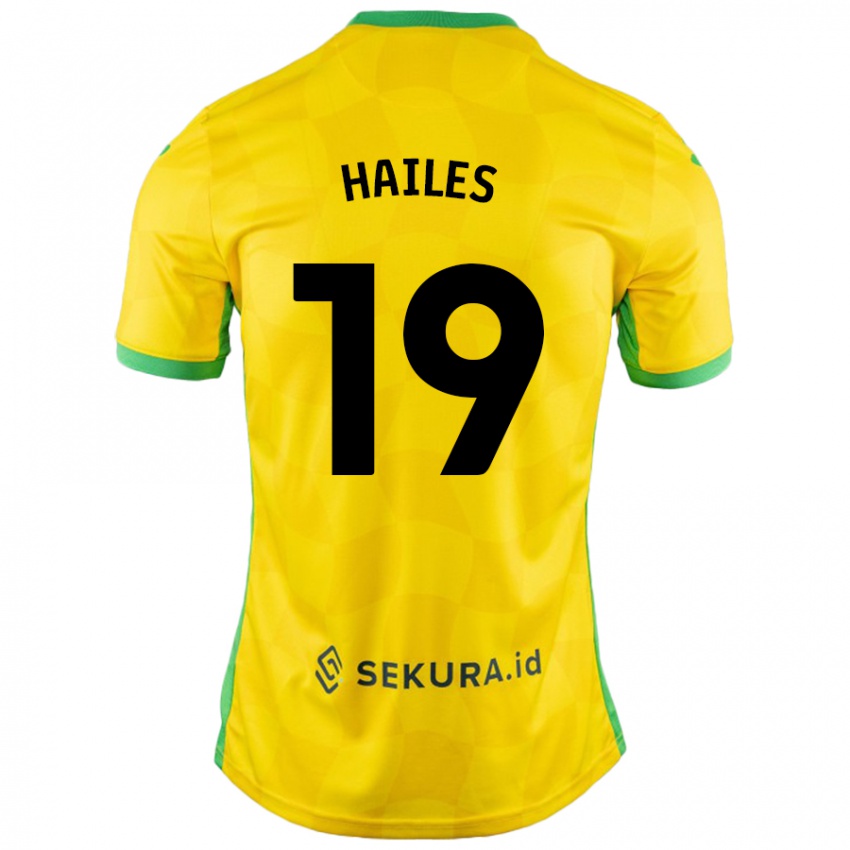 Lapset Lauren Hailes #19 Keltainen Vihreä Kotipaita 2024/25 Lyhythihainen Paita T-Paita