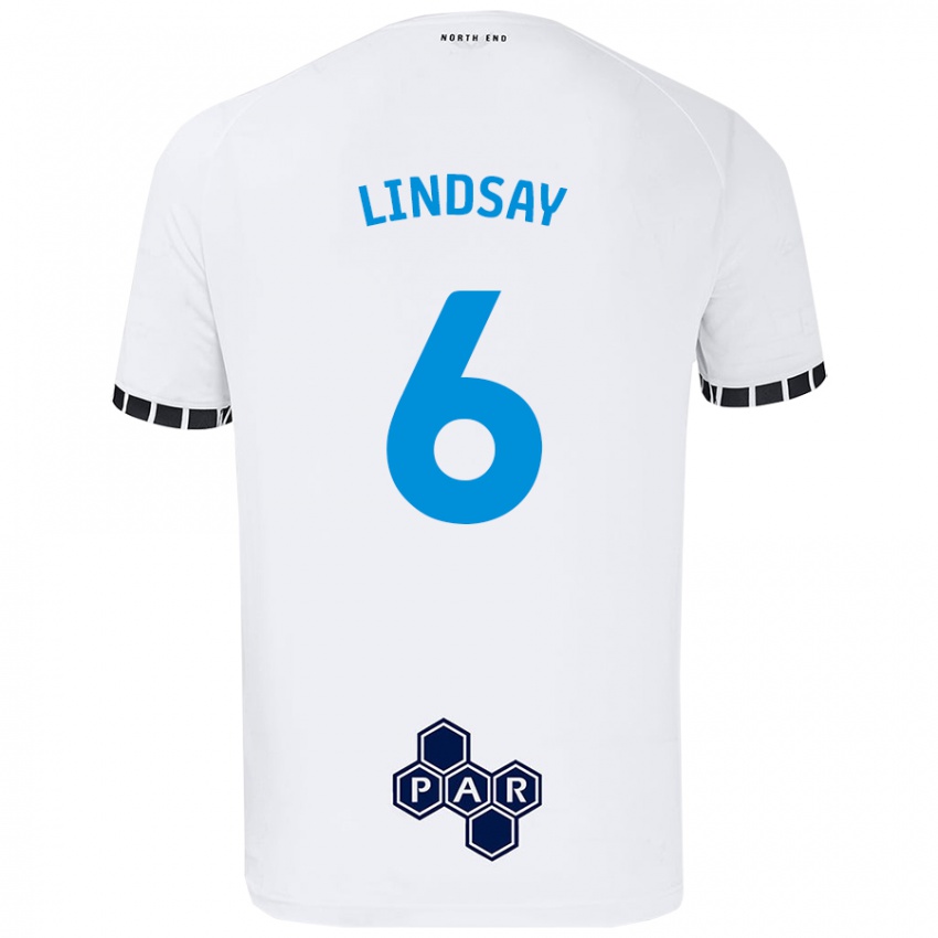 Lapset Liam Lindsay #6 Valkoinen Kotipaita 2024/25 Lyhythihainen Paita T-Paita