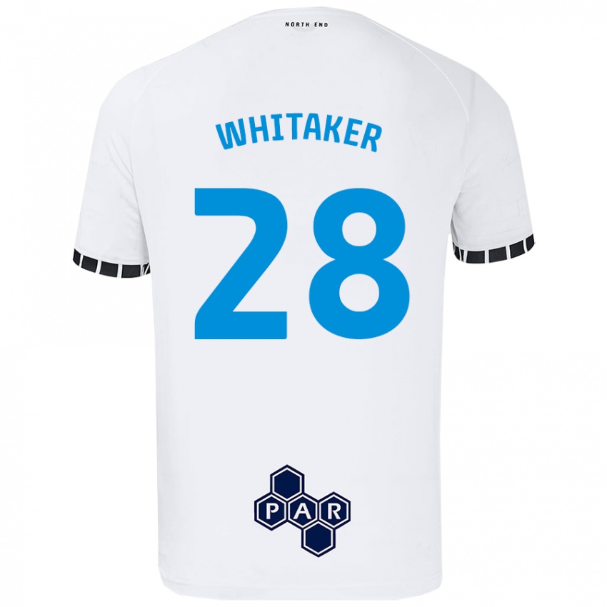 Lapset Eve Whitaker #28 Valkoinen Kotipaita 2024/25 Lyhythihainen Paita T-Paita