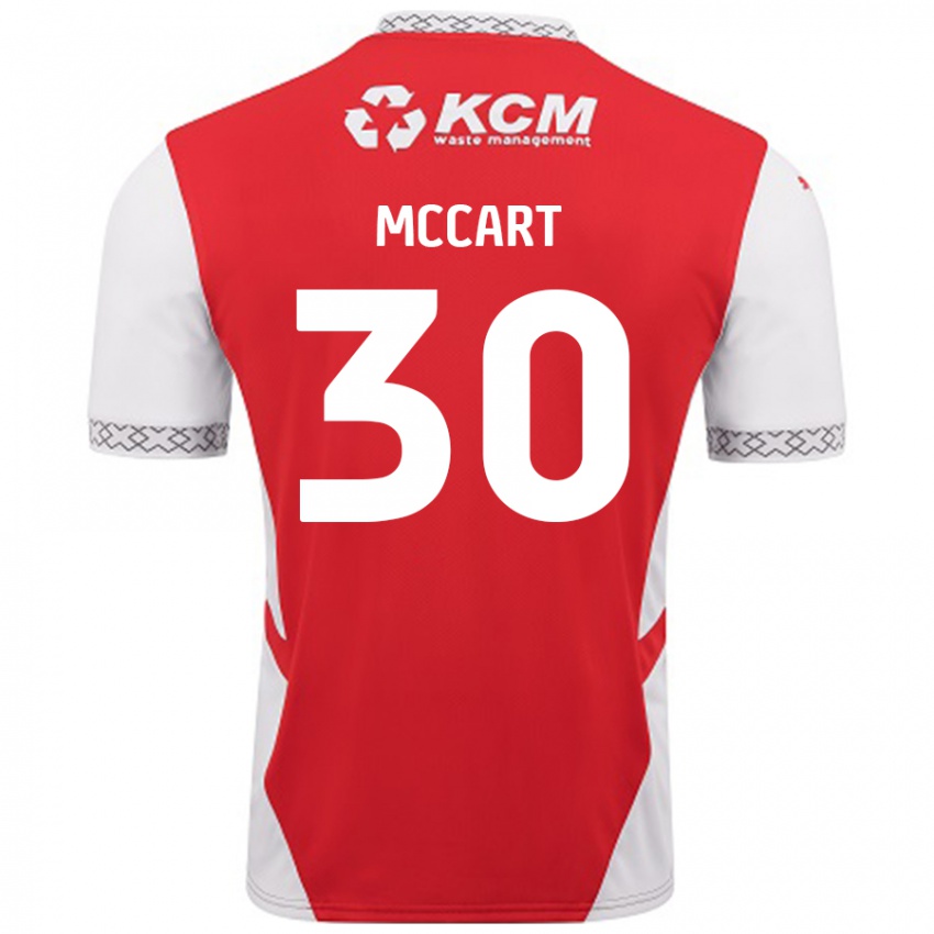 Lapset Jamie Mccart #30 Punainen Valkoinen Kotipaita 2024/25 Lyhythihainen Paita T-Paita