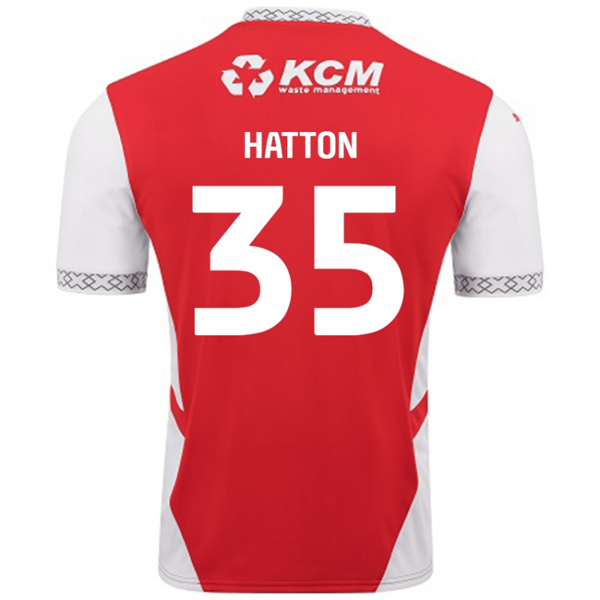 Lapset Ben Hatton #35 Punainen Valkoinen Kotipaita 2024/25 Lyhythihainen Paita T-Paita