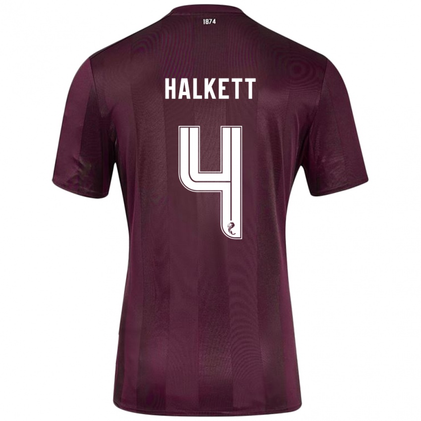 Lapset Craig Halkett #4 Burgundia Kotipaita 2024/25 Lyhythihainen Paita T-Paita