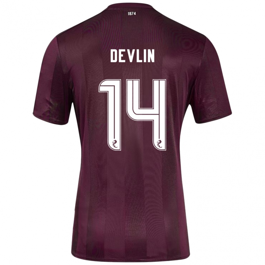 Lapset Cammy Devlin #14 Burgundia Kotipaita 2024/25 Lyhythihainen Paita T-Paita