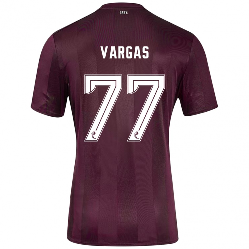 Lapset Kenneth Vargas #77 Burgundia Kotipaita 2024/25 Lyhythihainen Paita T-Paita