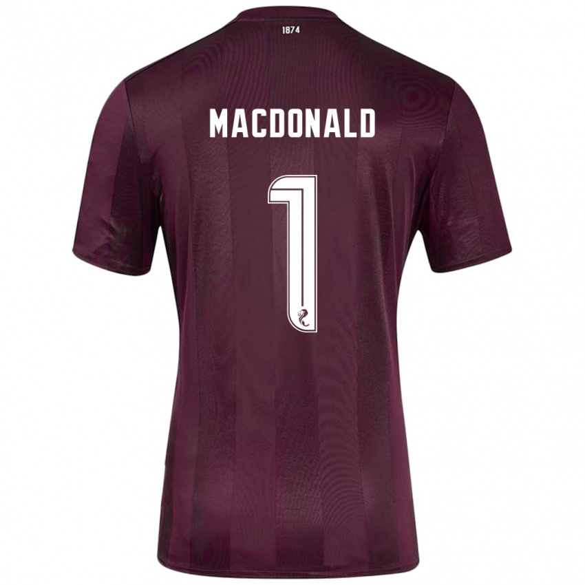 Lapset Jamie Macdonald #1 Burgundia Kotipaita 2024/25 Lyhythihainen Paita T-Paita