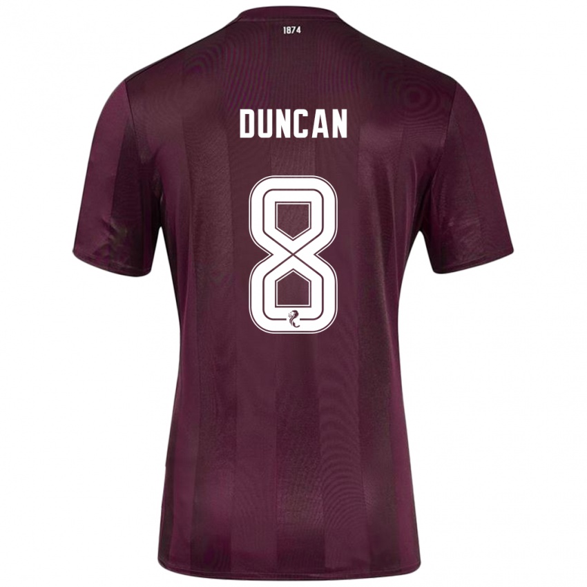 Lapset Ryan Duncan #8 Burgundia Kotipaita 2024/25 Lyhythihainen Paita T-Paita