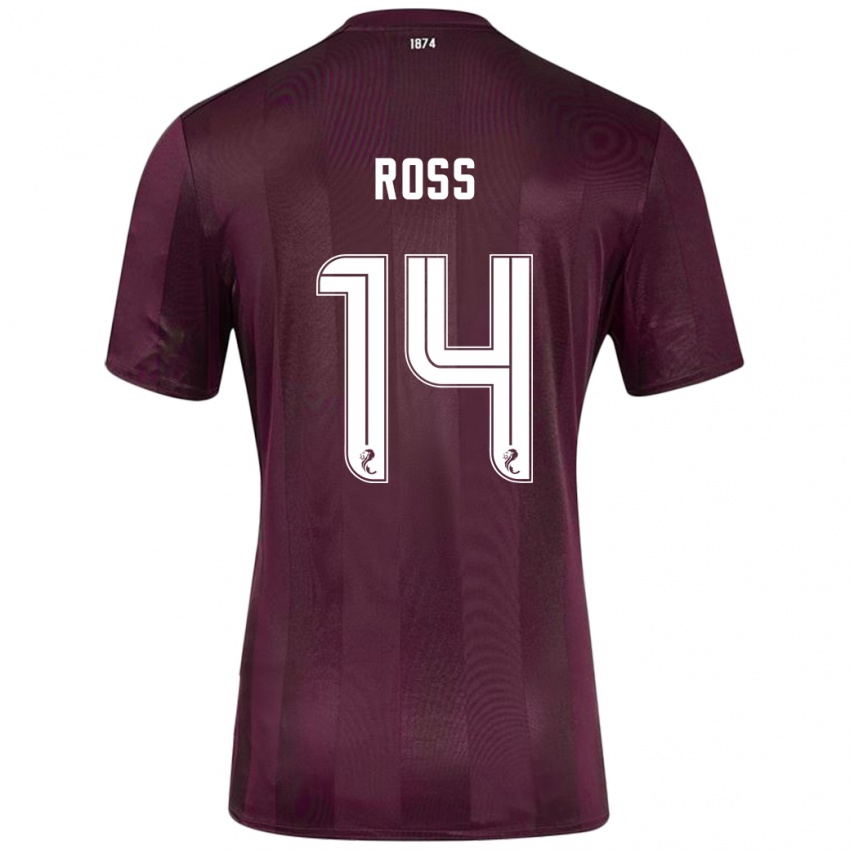 Lapset Mackenzie Ross #14 Burgundia Kotipaita 2024/25 Lyhythihainen Paita T-Paita