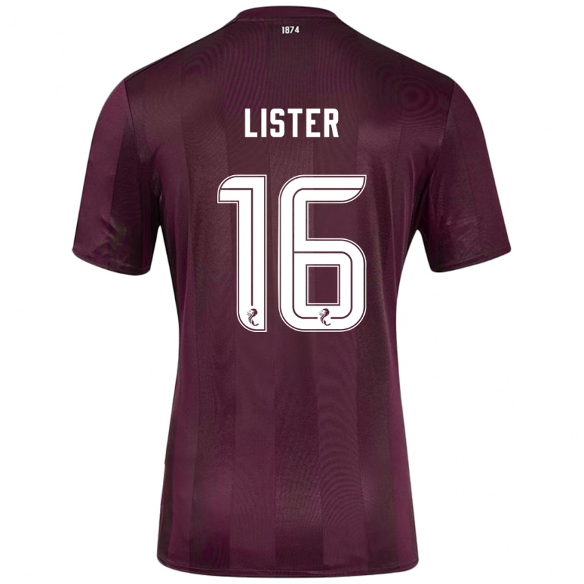 Lapset Henry Lister #16 Burgundia Kotipaita 2024/25 Lyhythihainen Paita T-Paita