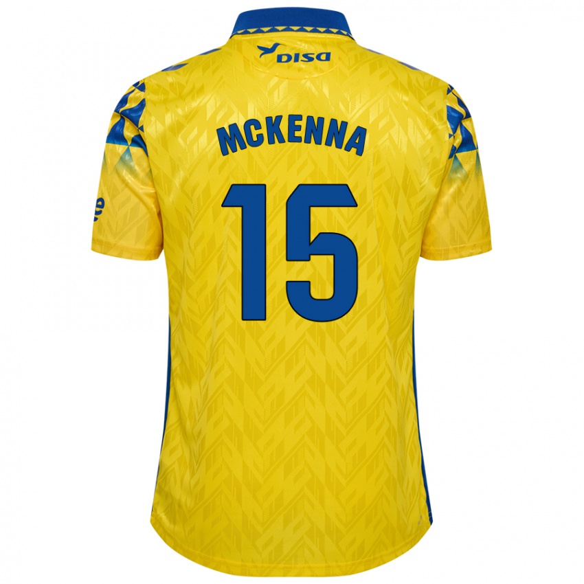 Lapset Scott Mckenna #15 Keltainen Sininen Kotipaita 2024/25 Lyhythihainen Paita T-Paita