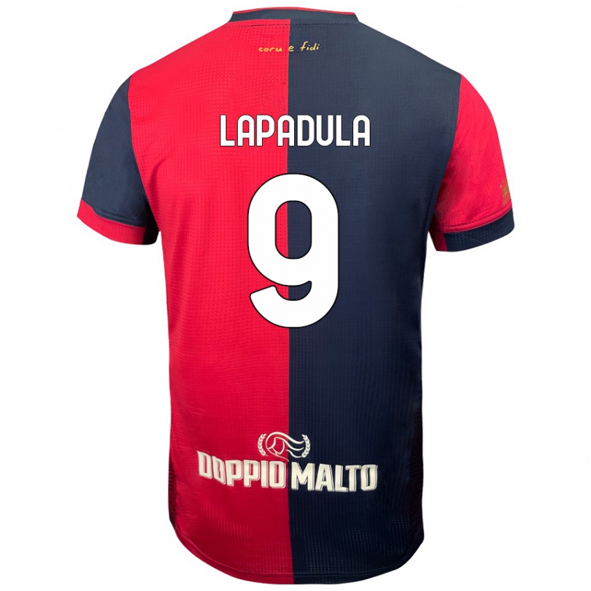 Lapset Gianluca Lapadula #9 Punainen Tummempi Sininen Kotipaita 2024/25 Lyhythihainen Paita T-Paita