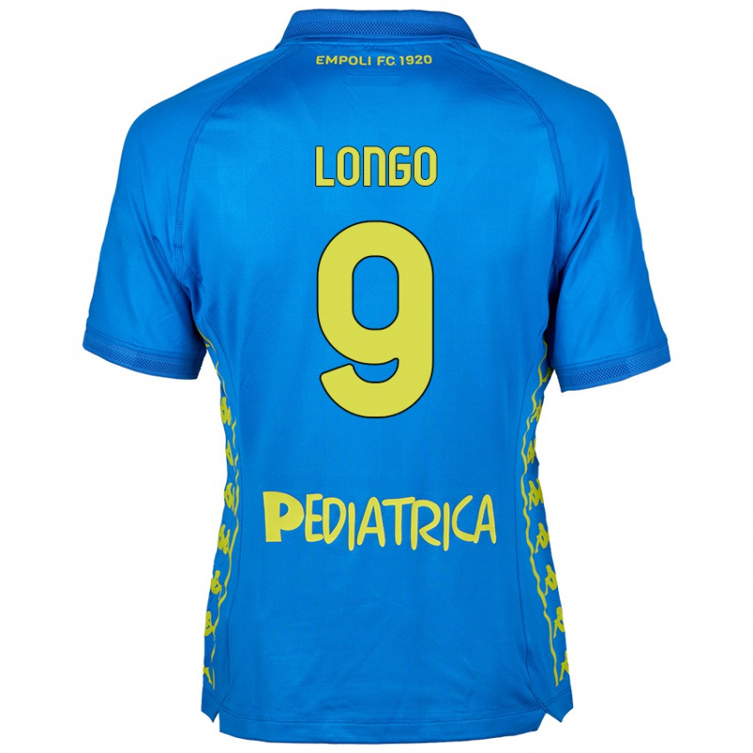 Lapset Mattia Longo #9 Sininen Kotipaita 2024/25 Lyhythihainen Paita T-Paita