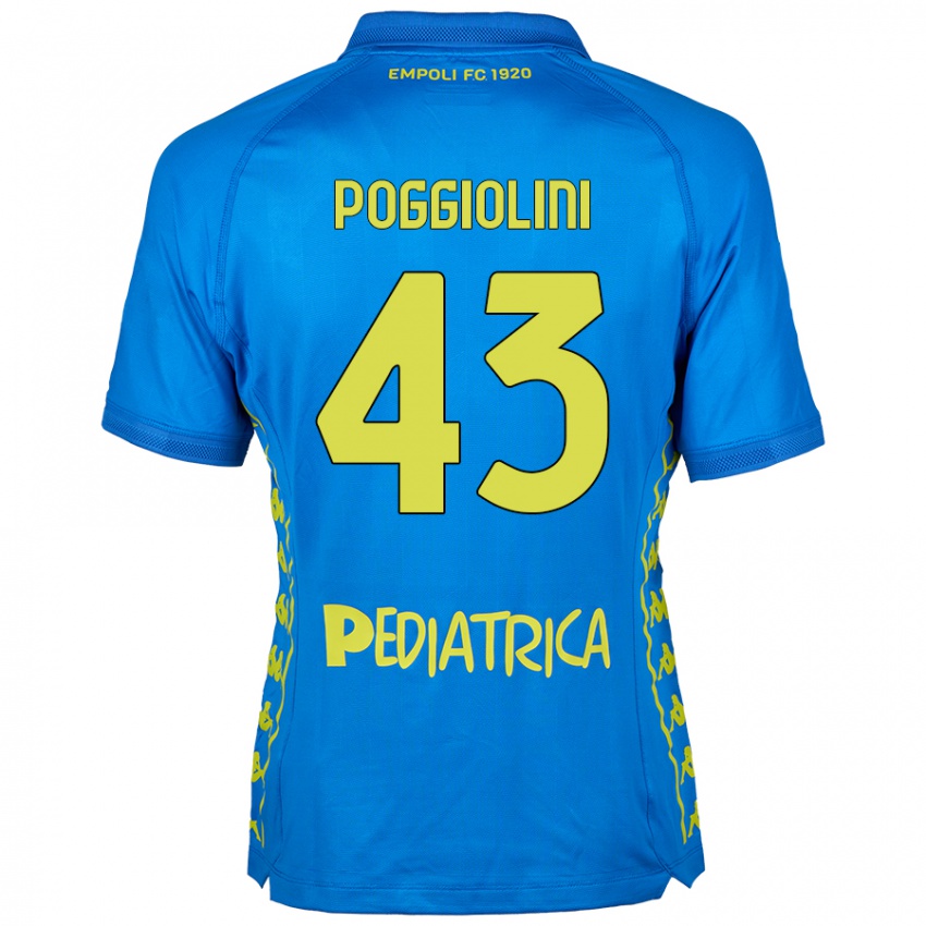 Lapset Duccio Poggiolini #43 Sininen Kotipaita 2024/25 Lyhythihainen Paita T-Paita