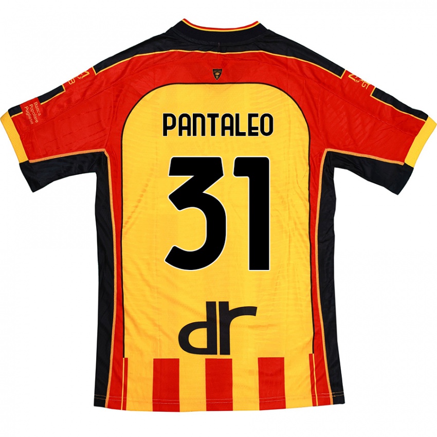 Lapset Dario Pantaleo #31 Keltainen Punainen Kotipaita 2024/25 Lyhythihainen Paita T-Paita