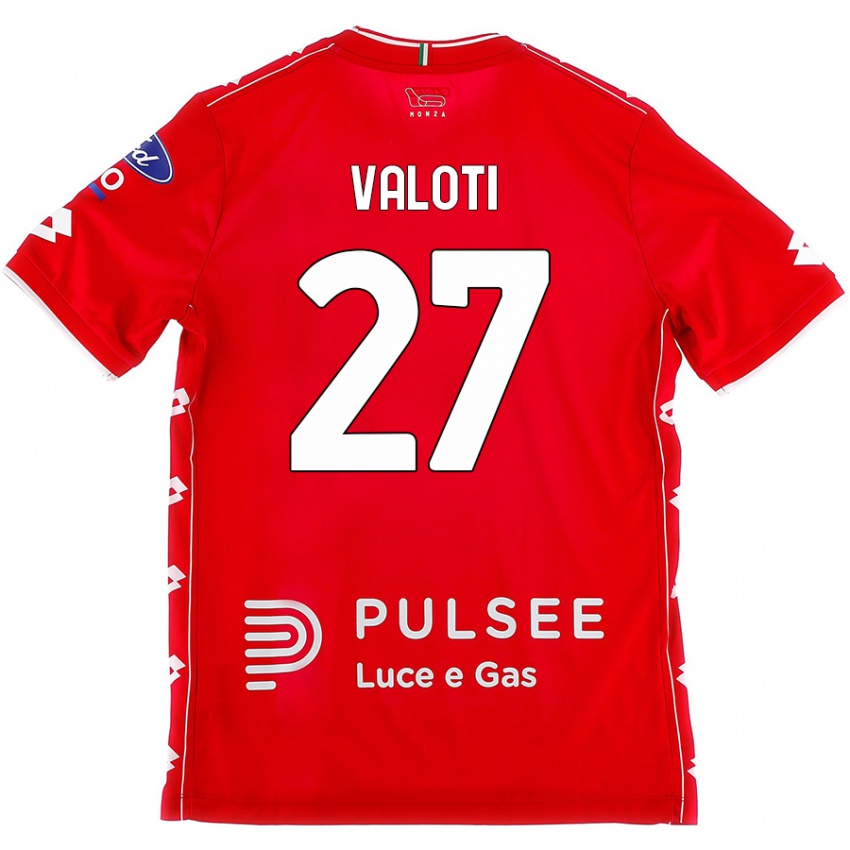 Lapset Mattia Valoti #27 Punainen Valkoinen Kotipaita 2024/25 Lyhythihainen Paita T-Paita