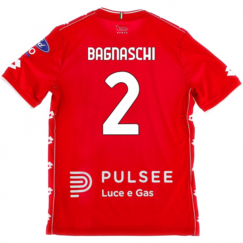 Lapset Alessandro Bagnaschi #2 Punainen Valkoinen Kotipaita 2024/25 Lyhythihainen Paita T-Paita