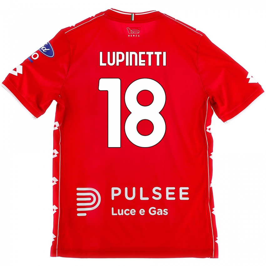 Lapset Tommaso Lupinetti #18 Punainen Valkoinen Kotipaita 2024/25 Lyhythihainen Paita T-Paita