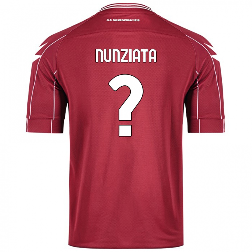 Lapset Francesco Nunziata #0 Burgundia Kotipaita 2024/25 Lyhythihainen Paita T-Paita