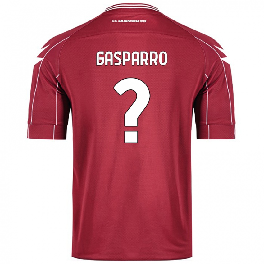 Lapset Roberto Gasparro #0 Burgundia Kotipaita 2024/25 Lyhythihainen Paita T-Paita