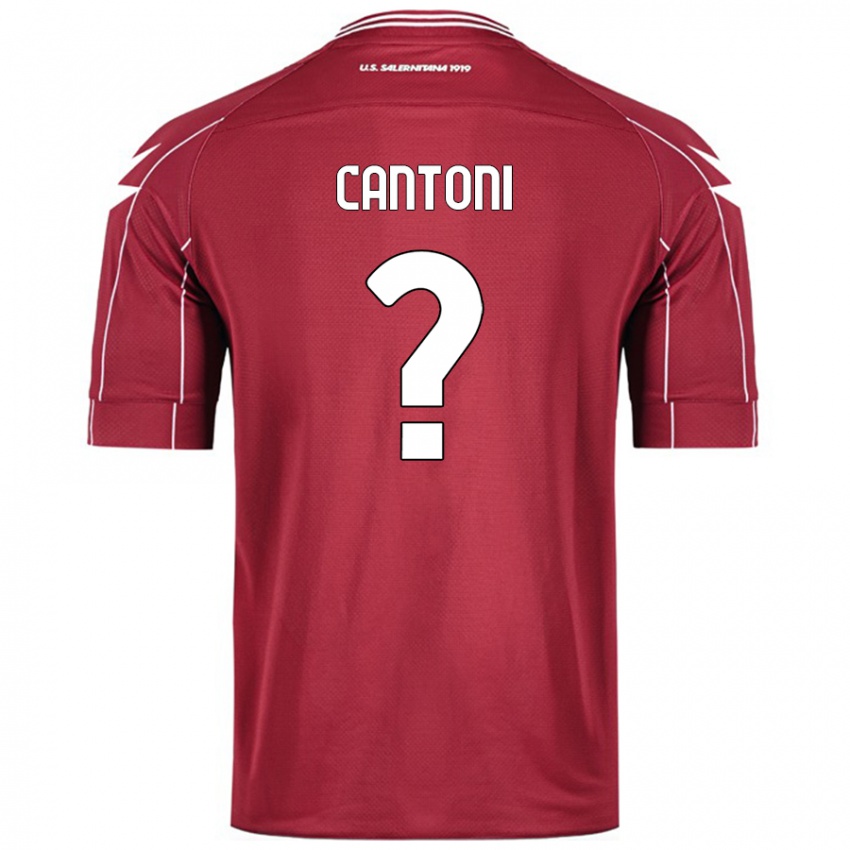 Lapset Simone Cantoni #0 Burgundia Kotipaita 2024/25 Lyhythihainen Paita T-Paita