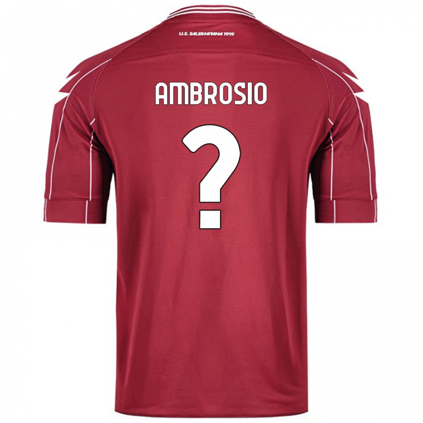 Lapset Alfonso Ambrosio #0 Burgundia Kotipaita 2024/25 Lyhythihainen Paita T-Paita