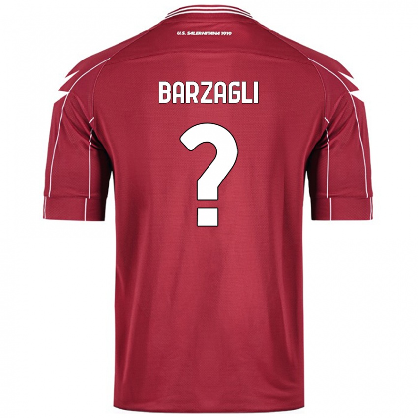 Lapset Gabriele Barzagli #0 Burgundia Kotipaita 2024/25 Lyhythihainen Paita T-Paita