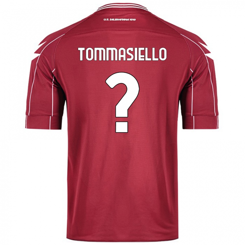 Lapset Francesco Tommasiello #0 Burgundia Kotipaita 2024/25 Lyhythihainen Paita T-Paita