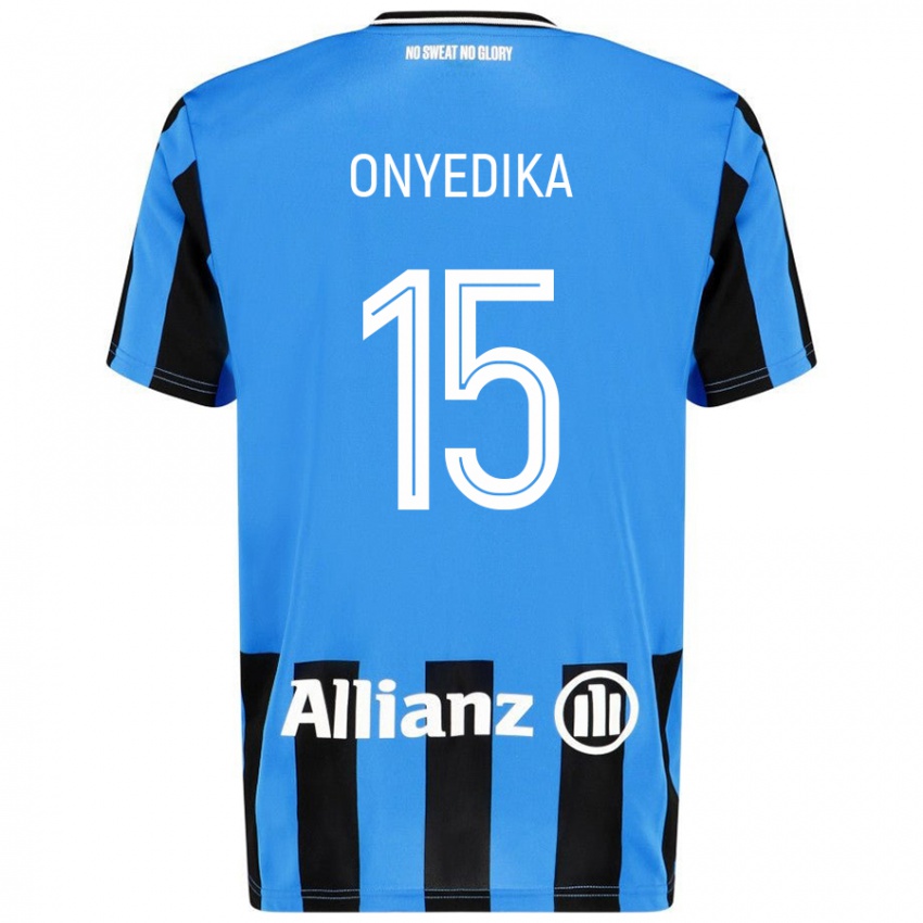 Lapset Raphael Onyedika #15 Taivaansininen Musta Kotipaita 2024/25 Lyhythihainen Paita T-Paita