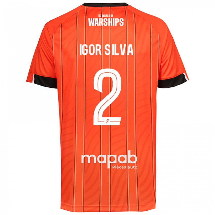 Lapset Igor Silva #2 Oranssi Kotipaita 2024/25 Lyhythihainen Paita T-Paita