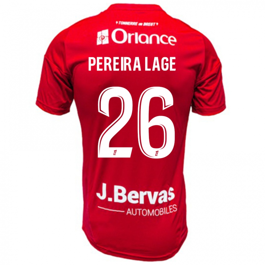 Lapset Mathias Pereira Lage #26 Punainen Valkoinen Kotipaita 2024/25 Lyhythihainen Paita T-Paita