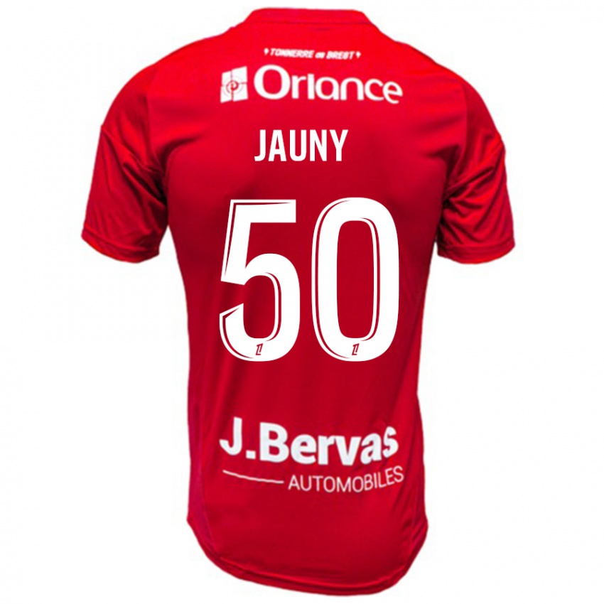 Lapset Noah Jauny #50 Punainen Valkoinen Kotipaita 2024/25 Lyhythihainen Paita T-Paita