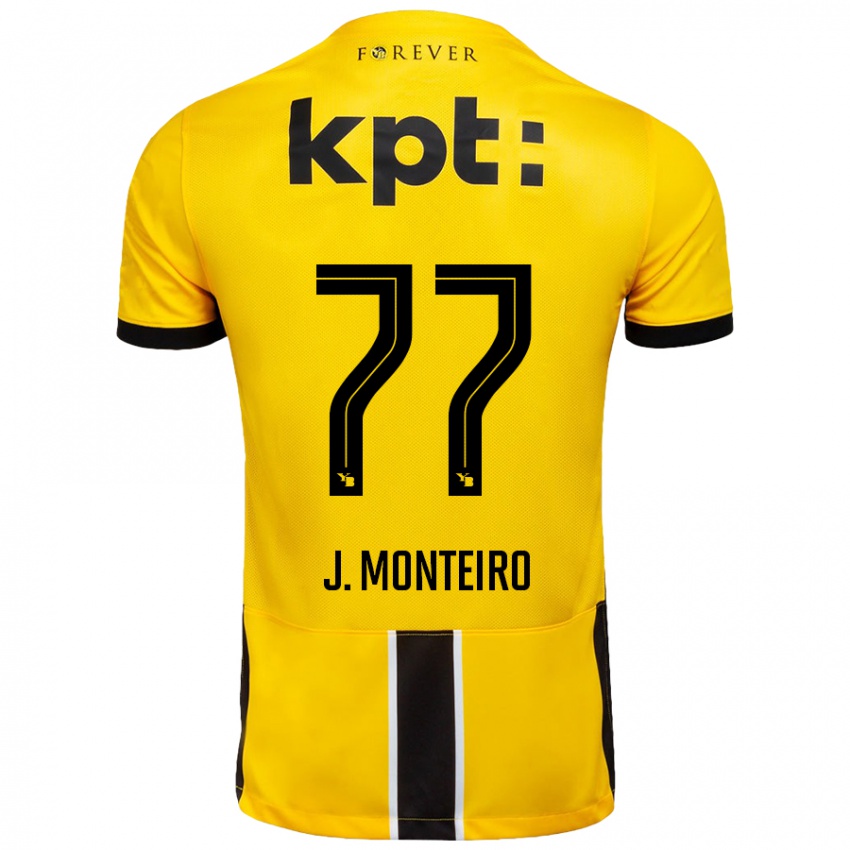 Lapset Joël Monteiro #77 Keltainen Musta Kotipaita 2024/25 Lyhythihainen Paita T-Paita